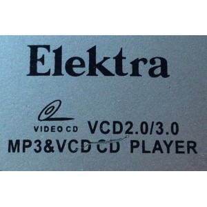 CONTRO REMOTO PARA MP3 Y VCD CD PLAYER MARCA ELEKTRA / JX-9955B